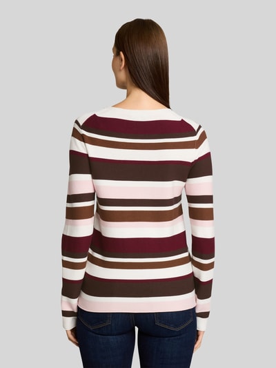 Tom Tailor Regular Fit Pullover mit gerippten Abschlüssen Hellbraun Melange 5