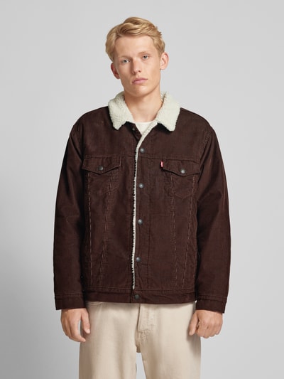 Levi's® Sherpa Jacket mit Brustpattentaschen Bordeaux 4