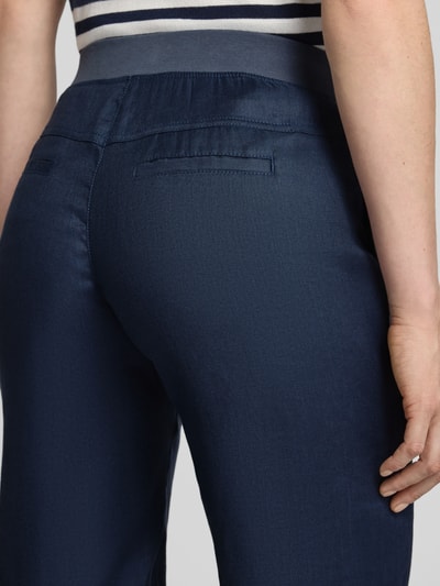 Raphaela By Brax Broek met verkorte pasvorm en elastische band Marineblauw - 3