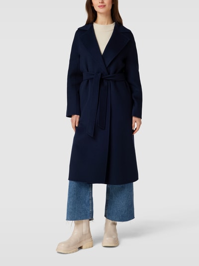 Max Mara Studio Wollen jas met reverskraag Marineblauw - 4