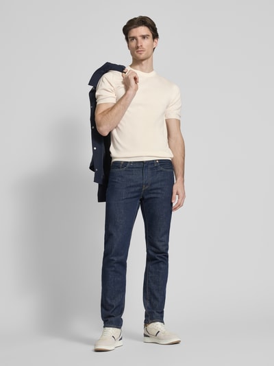 Roy Robson T-Shirt mit gerippten Abschlüssen Weiss 1