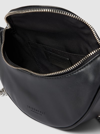 Seidenfelt Handtasche mit Label-Detail Modell 'SKIEN' Black 5