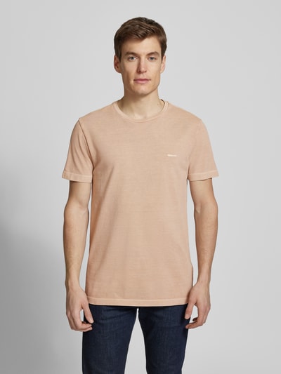 Gant T-Shirt mit Label-Stitching Beige 4