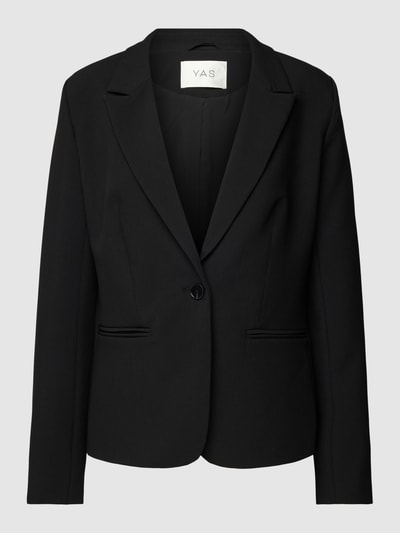 YAS Blazer met strookzakken, model 'BELLA' Zwart - 2