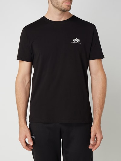 Alpha Industries T-Shirt mit Logo-Print Modell 'Basic T' Black 4