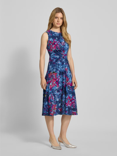 Lauren Ralph Lauren Midikleid mit Knoten-Detail Modell 'TESSANNE' Bleu Melange 1