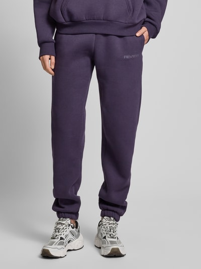 Review Sweatpants mit Label-Print Purple 4