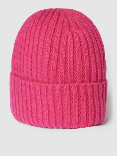 Jake*s Casual Beanie mit Ripp-Struktur Pink 1