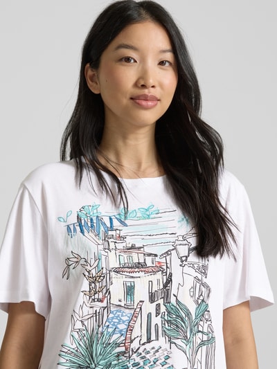 Marc Cain T-shirt met motiefprint Wit - 3