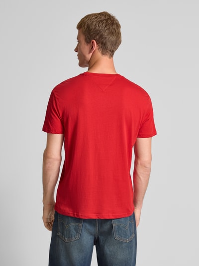 Tommy Jeans T-shirt o kroju regular fit z czystej bawełny Czerwony 5
