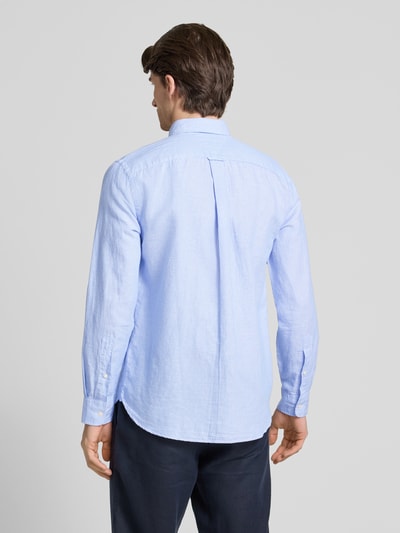 Tommy Hilfiger Regular Fit Freizeithemden aus Baumwoll-Leinen-Mix Hellblau 5