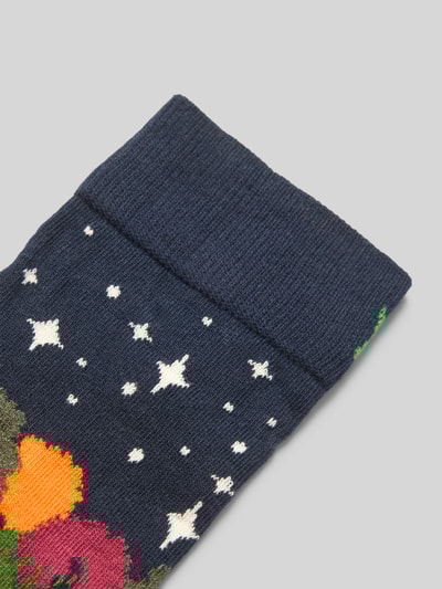 Happy Socks Sokken met motiefstitching, model 'Night Driving' Marineblauw - 2