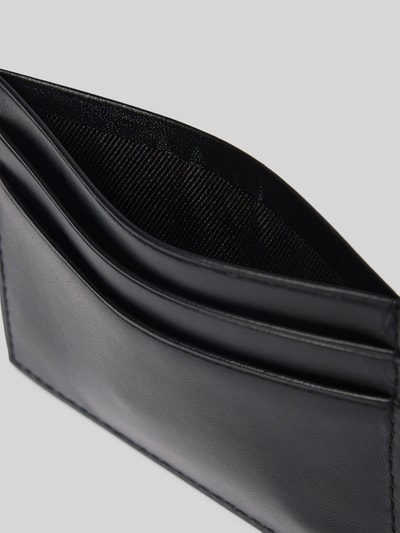 Tiger Of Sweden Kartenetui aus Leder mit Label-Prägung Modell 'WAKE' Black 3