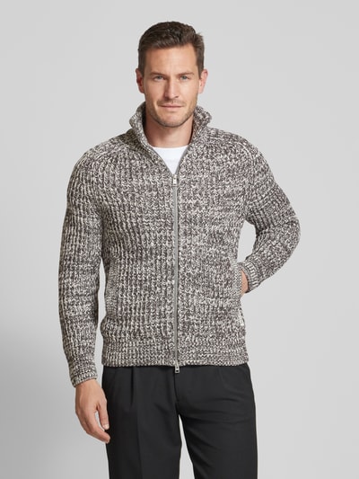 Marc O'Polo Regular Fit Strickjacke mit aus reiner Baumwolle Offwhite 4