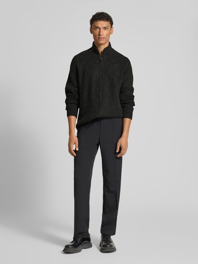 MCNEAL Gebreid jack met ritssluiting Donkergrijs gemêleerd - 1