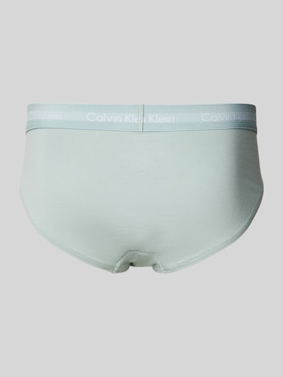 Calvin Klein Underwear Slipy z pasem z logo w zestawie 3 szt. Miętowy 3