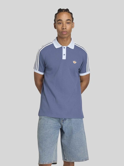 adidas Originals Koszulka polo o kroju relaxed fit z dodatkiem bawełny Szaroniebieski 3