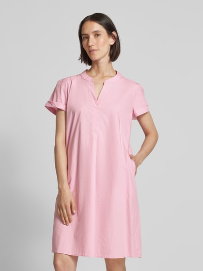 Jake*s Casual Knielanges Kleid mit V-Ausschnitt Fuchsia 4