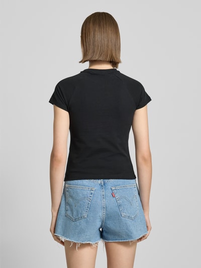 Noisy May T-Shirt mit Raglanärmeln Modell 'KATINKA' Black 5