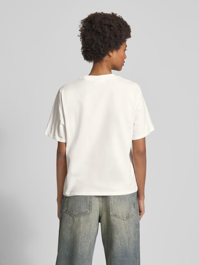 Marc O'Polo Denim T-Shirt mit Label-Print Weiss 5