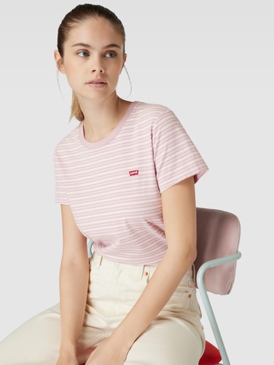 Levi's® T-shirt w paski Brudnoróżowy 3