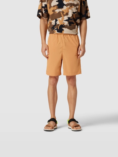 WOOD WOOD Shorts mit Label-Patch Orange 4