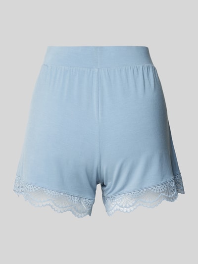 Skiny Pyjama-Shorts mit Spitzenbesatz Hellblau 3