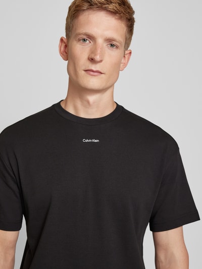 CK Calvin Klein T-shirt met labelprint Zwart - 3