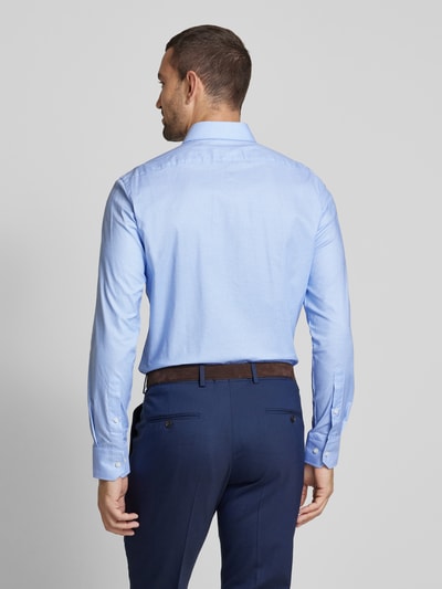 BOSS Slim fit zakelijk overhemd met haaikraag, model 'Joe' Bleu - 5