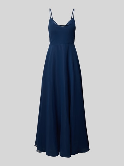 Laona Abendkleid mit Wasserfall-Ausschnitt Marine 2