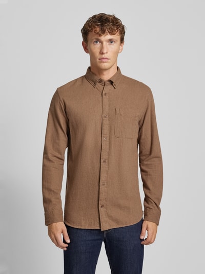 Jack & Jones Premium Koszula casualowa z kołnierzykiem typu button down model ‘BROOK’ Beżowy 4