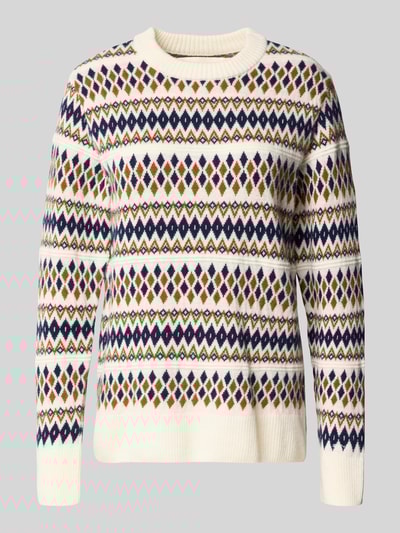 Gant Gebreide pullover met ribboorden, model 'FAIRISLE' Ecru - 2