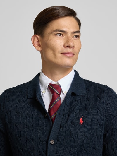 Polo Ralph Lauren Strickjacke mit Knopfleiste Marine 3