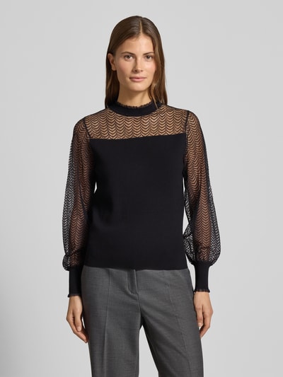 Zero Gebreide pullover van viscosemix Zwart - 4