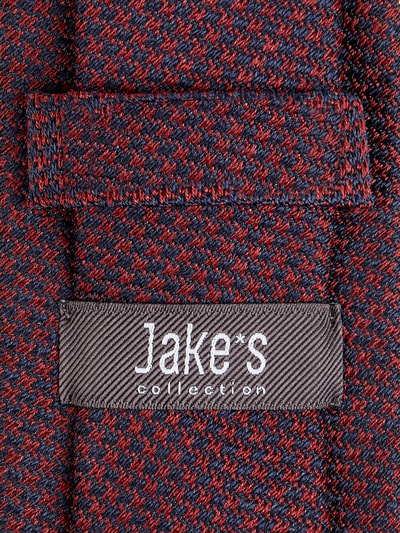 Jake*s Slim Fit Krawat z czystego jedwabiu (6,5 cm) Bordowy 2