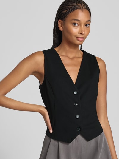 Only Kamizelka garniturowa o kroju slim fit z piki model ‘CHRISTINA’ Czarny 3