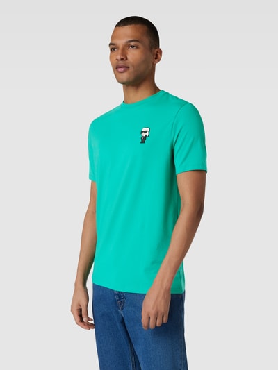 Karl Lagerfeld T-shirt met labelpatch Groen - 4