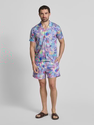 BOARDIES Freizeithemd mit Knopfleiste Modell 'Coral' Lila 1