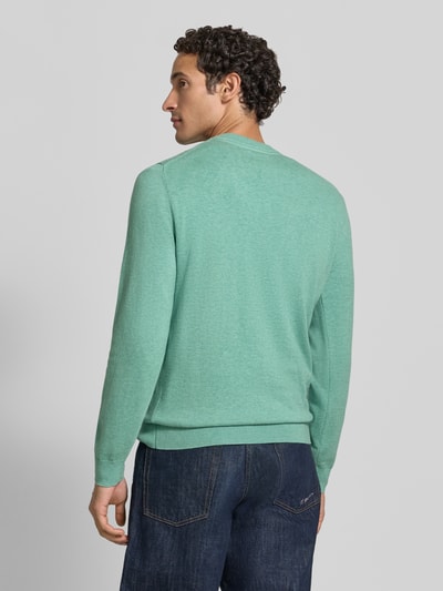 MCNEAL Strickpullover aus Baumwoll-Kaschmir-Mix mit Rundhalsausschnitt Hellgruen Melange 5