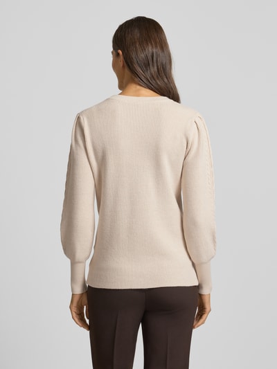 Soyaconcept Strickpullover mit gerippten Abschlüssen Modell 'KANITA' Ecru Melange 5