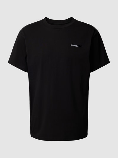 Carhartt Work In Progress T-Shirt mit Label-Stitching Black 2