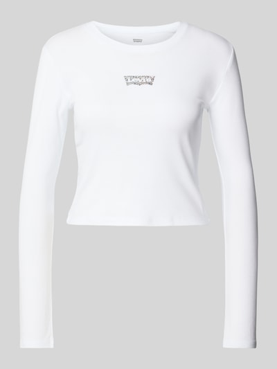 Levi's® Cropped Longsleeve mit Label-Detail Weiss 2