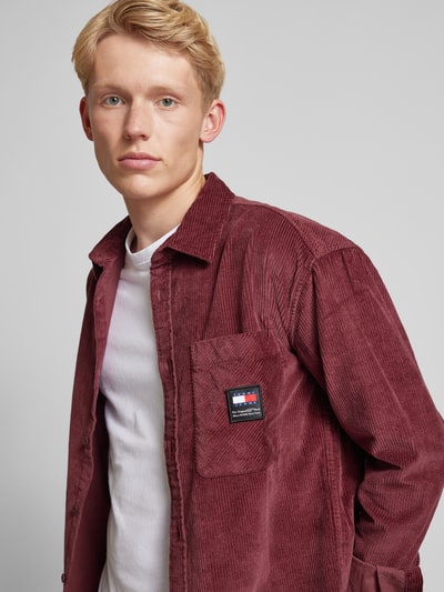 Tommy Jeans Relaxed fit vrijetijdsoverhemd met kentkraag en borstzak Bordeaux - 3