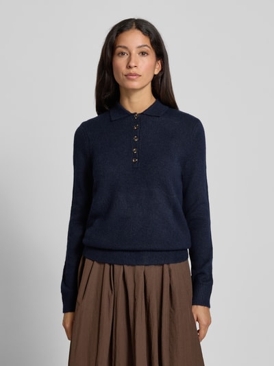 Christian Berg Woman Regular fit gebreide pullover met wol Donkerblauw - 4