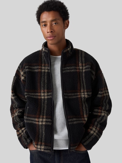 Levi's® Boxy Fit Fleecejacke mit Stehkragen Modell 'NOLAN' Black 1
