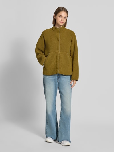 JJXX Teddyjacke mit Stehkragen Modell 'VERA' Oliv 1