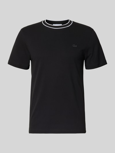 Lacoste Regular Fit T-shirt van katoenmix Zwart - 2