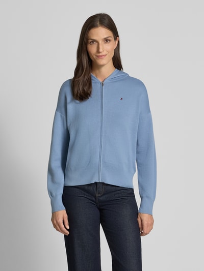 Tommy Hilfiger Regular Fit Cardigan aus Baumwoll-Mix Hellblau 4