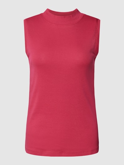 Montego Top met opstaande kraag Neon roze - 2