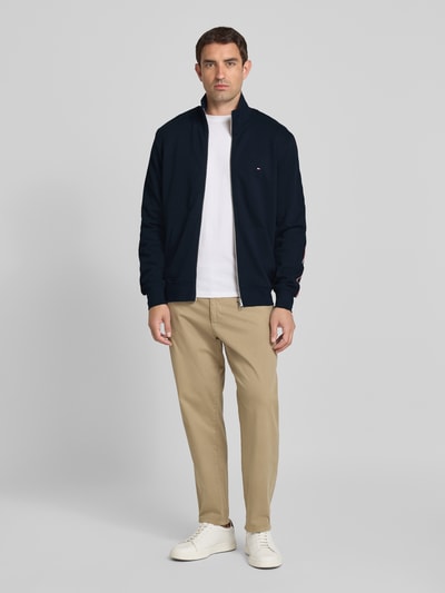 Tommy Hilfiger Regular Fit Sweatjacke aus reiner Baumwolle Marine 1